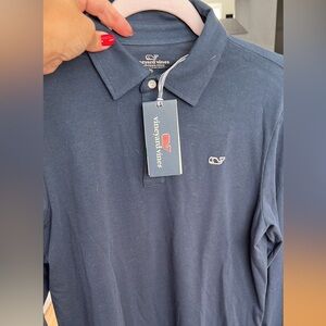 Brand new vineyard vines long sleeved polo (soft material).